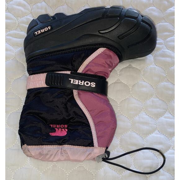 Sorel Flurry Pink Insulated Waterproof Snow Boots Kids Youth Size 4 - Picture 6 of 9